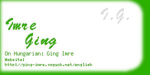 imre ging business card